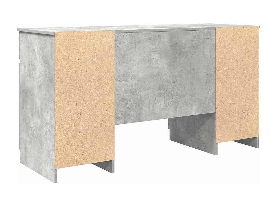 Bureau met deur Betongrijs 140 x 49 x 76 cm Technisch hout
