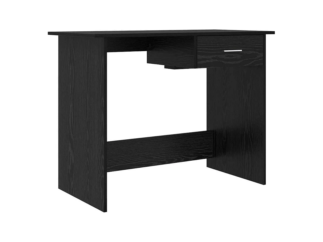 Escritorio de roble negro 100 x 50 x 76 cm Madera de ingeniería