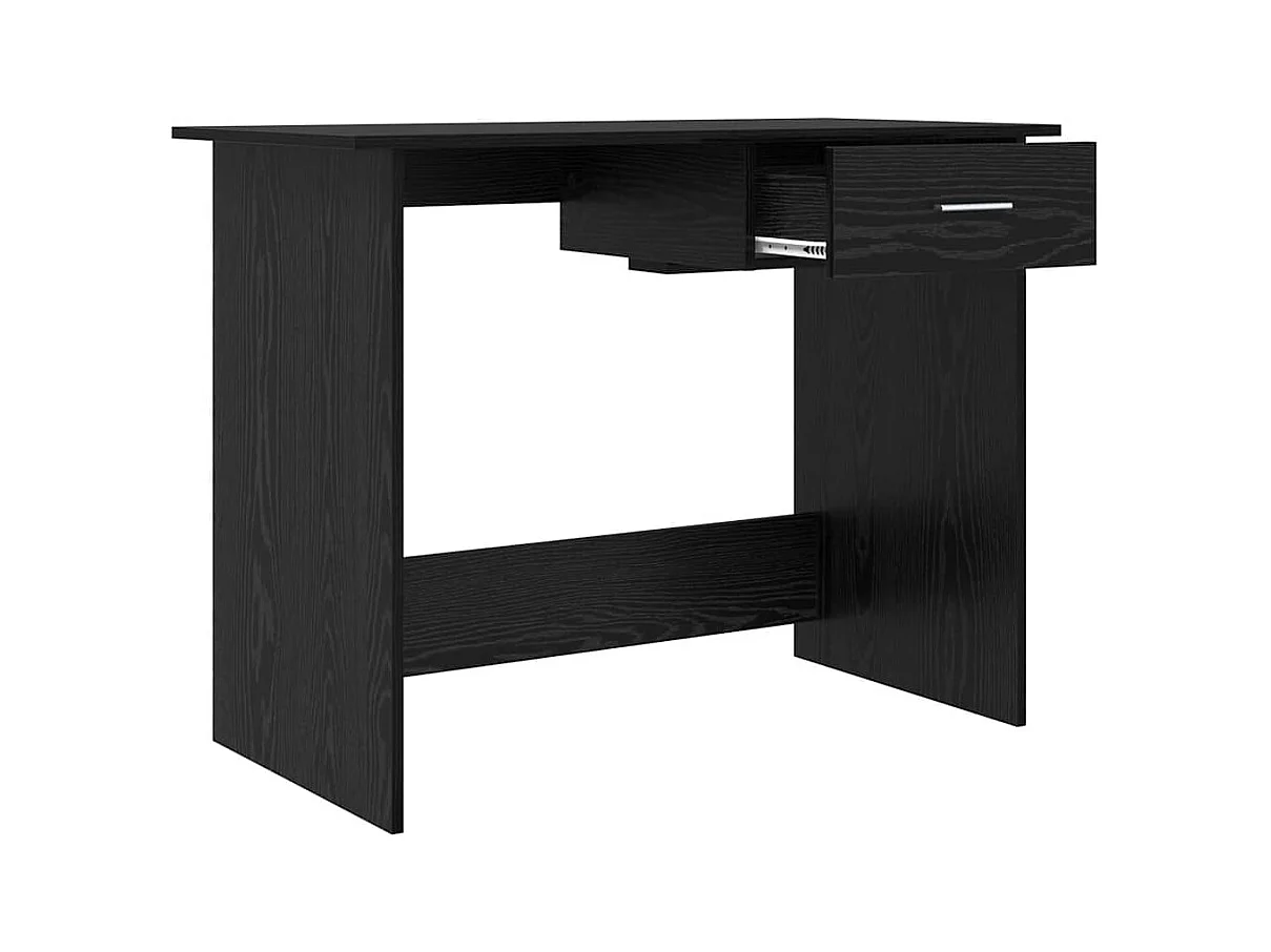 Escritorio de roble negro 100 x 50 x 76 cm Madera de ingeniería