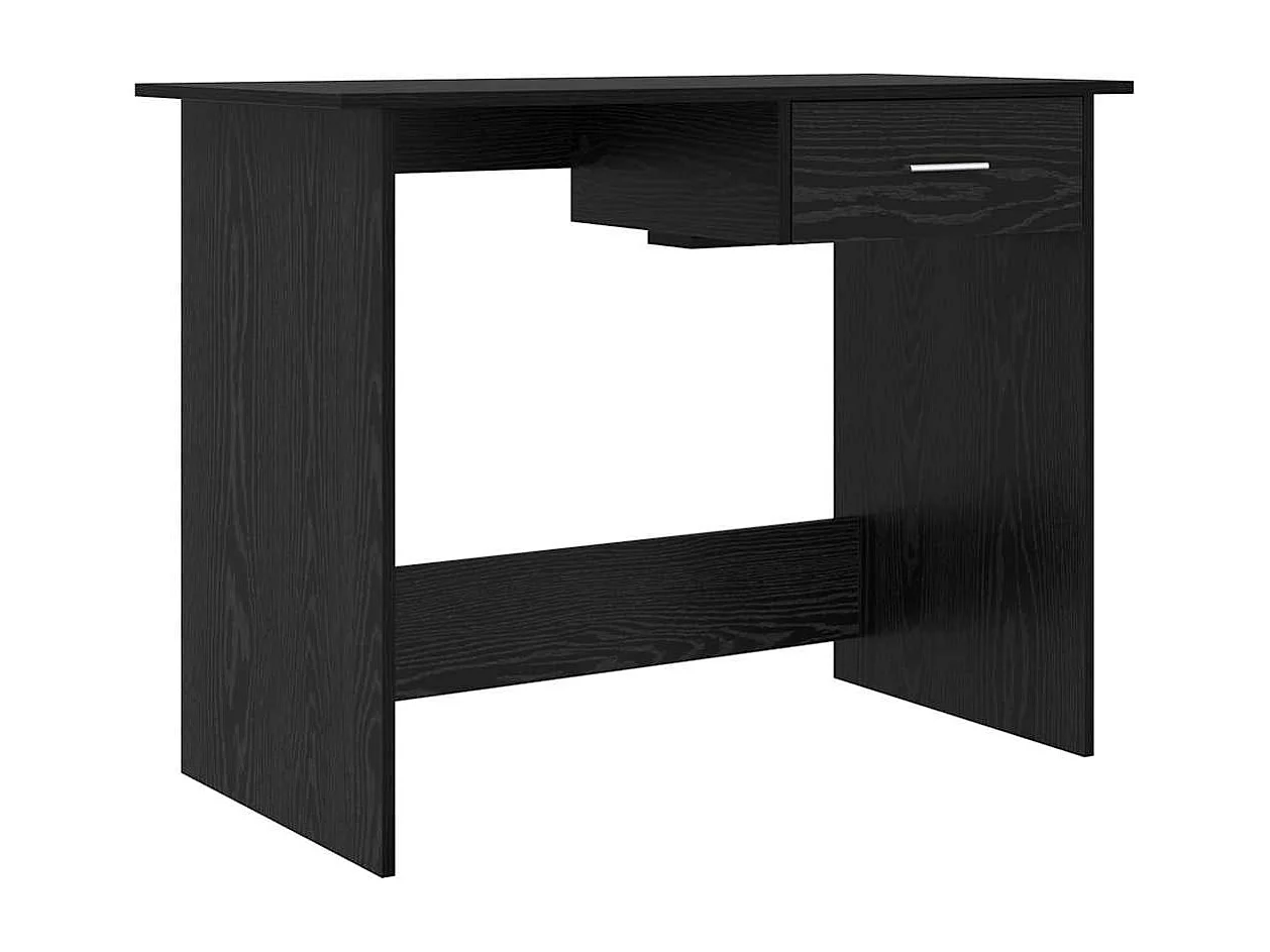 Escritorio de roble negro 100 x 50 x 76 cm Madera de ingeniería