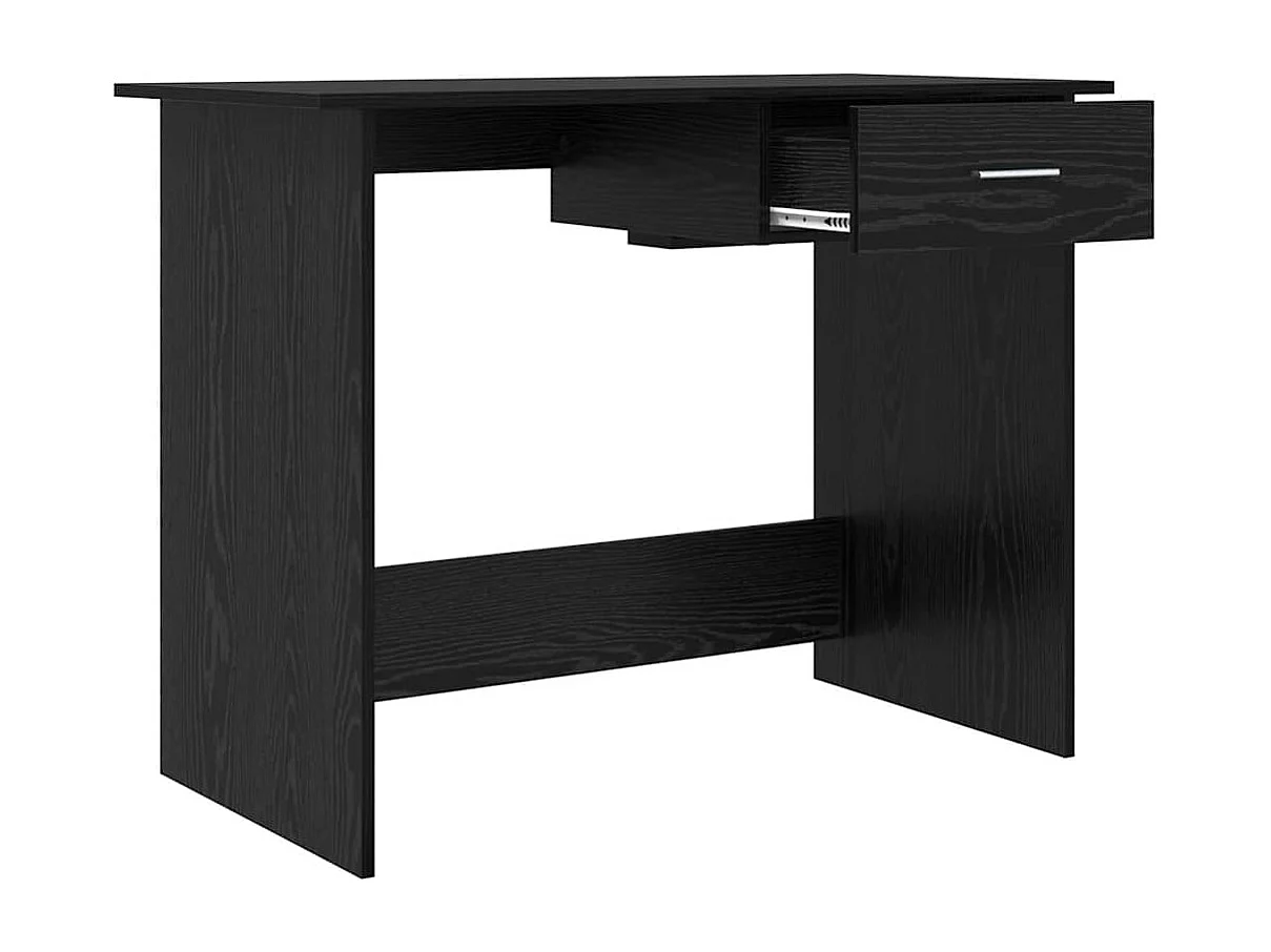 Escritorio de roble negro 100 x 50 x 76 cm Madera de ingeniería