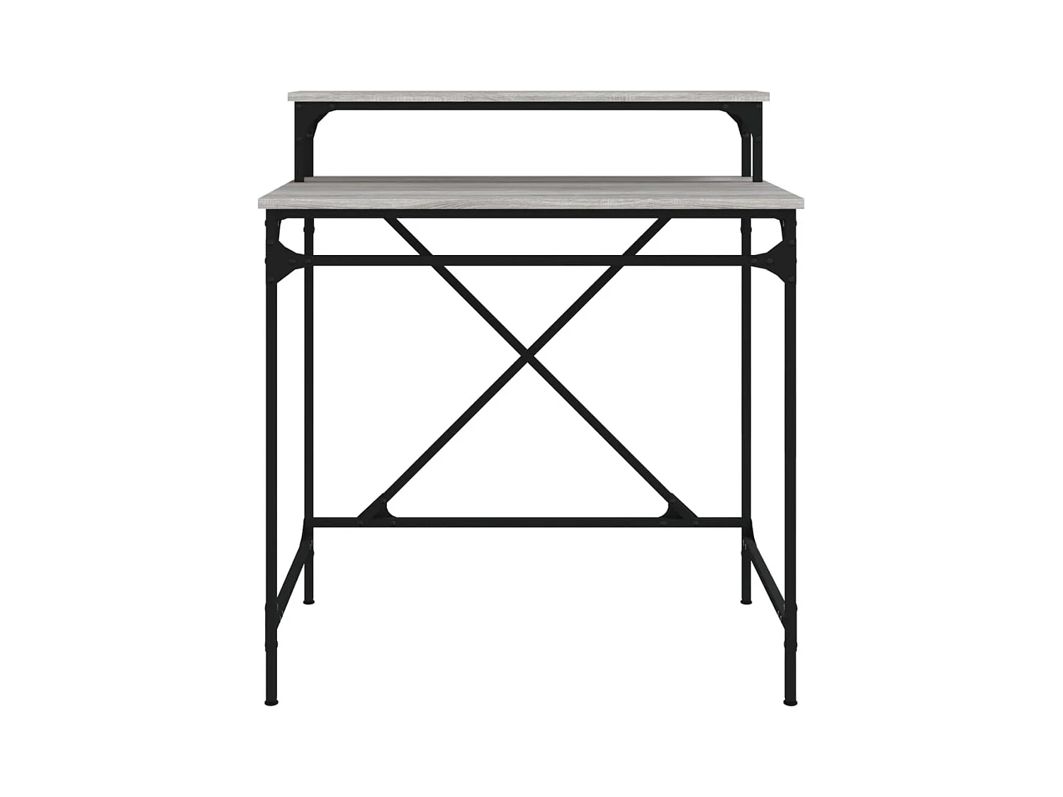 Bureau sonoma gris 80x50x90 cm bois d'ingénierie et fer