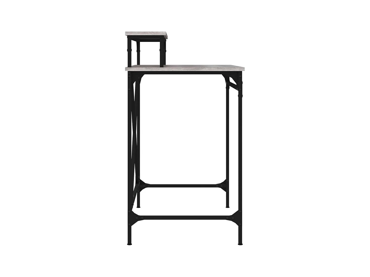 Bureau sonoma gris 80x50x90 cm bois d'ingénierie et fer