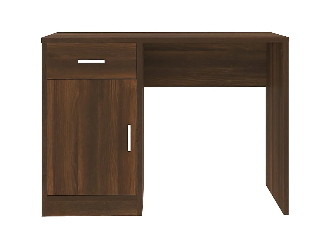 Escritorio con cajón y mueble Roble marrón 100x40x73 cm