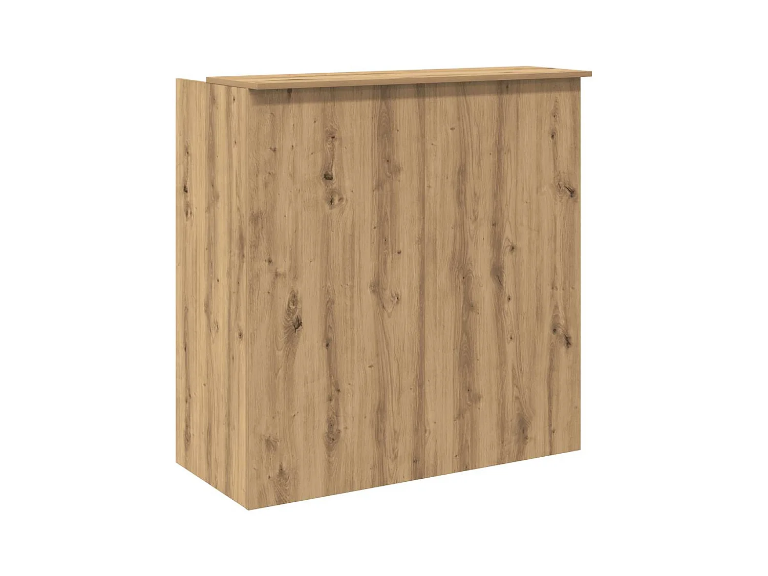 Bureau réception chêne artisanal 100x50x103,5cm bois ingénierie