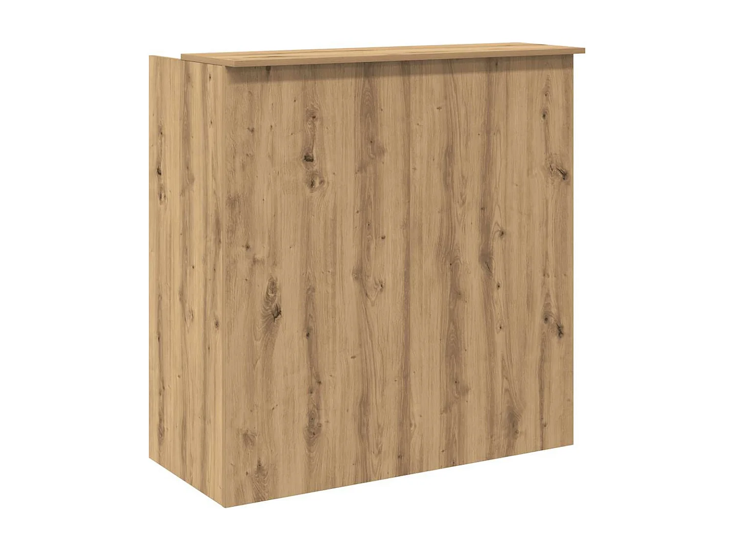 Bureau réception chêne artisanal 100x50x103,5cm bois ingénierie