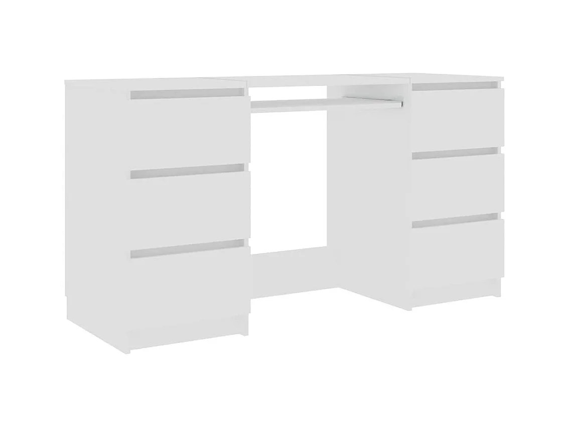 Escritorio blanco 140x50x77 cm Madera de ingeniería