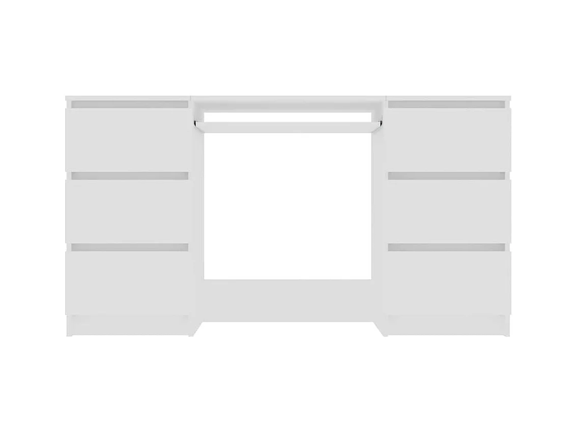 Escritorio blanco 140x50x77 cm Madera de ingeniería