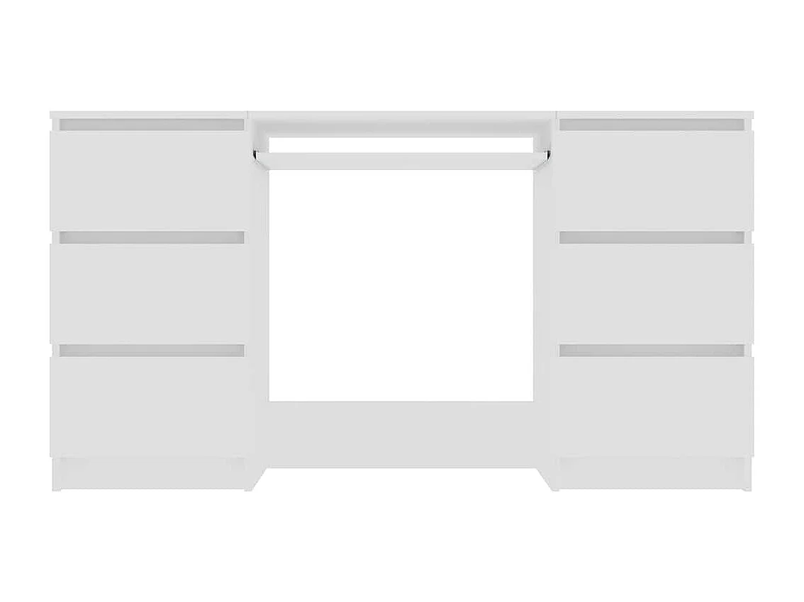 Scrivania bianca 140x50x77 cm in legno ingegnerizzato