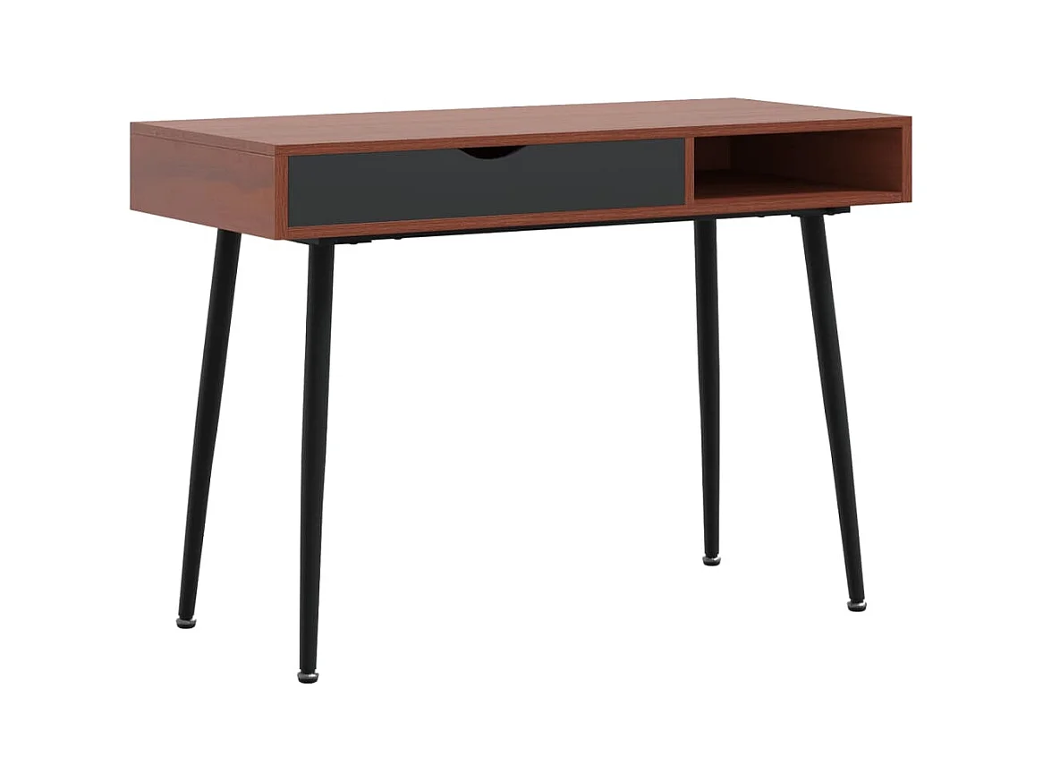 Escritorio de ordenador con cajón marrón 110x50x75 cm