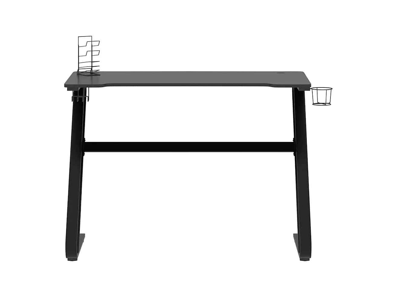 Gamingbureau met ZZ-vormige poten, zwart, 110 x 60 x 75 cm