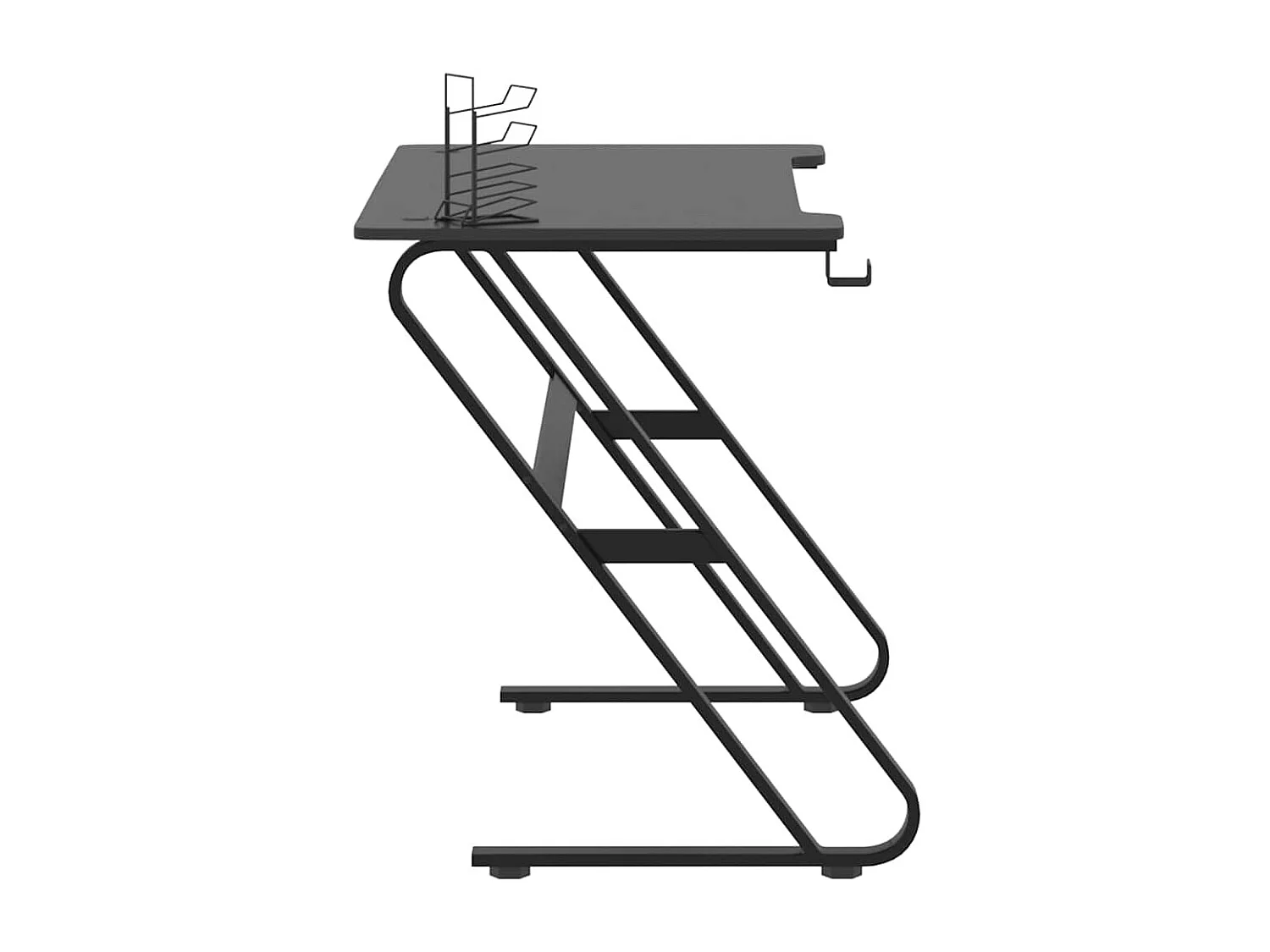 Escritorio Gaming con Patas en Forma de ZZ Negro 110x60x75 cm