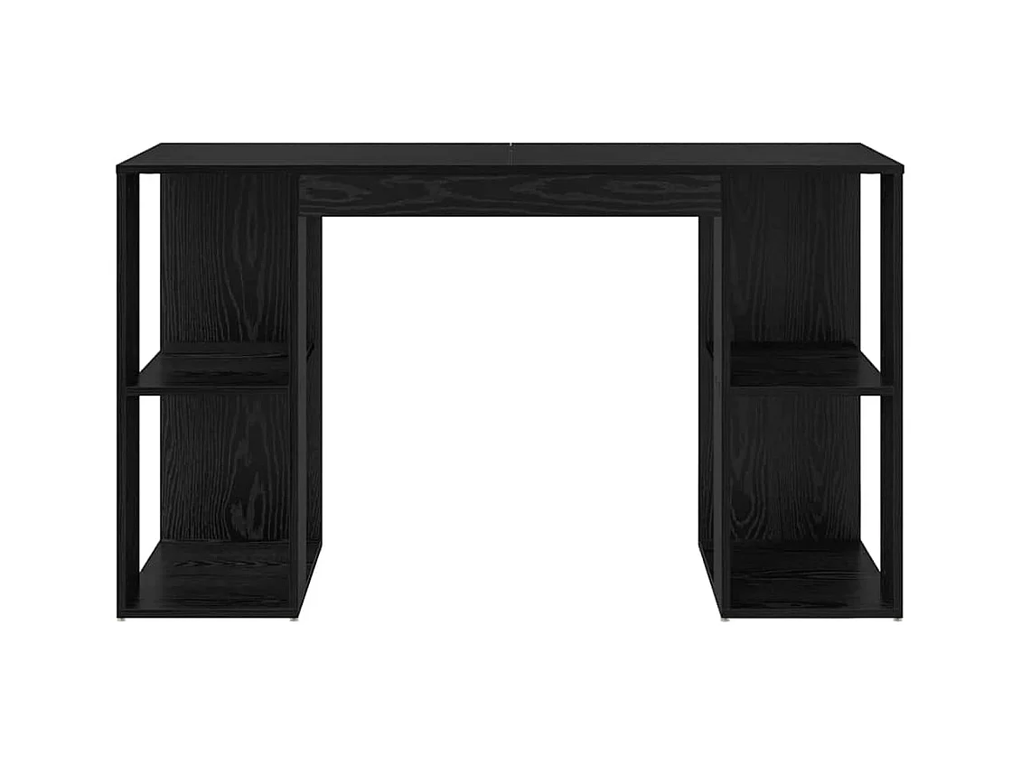 Bureau avec Rangement Chêne noir 130 x 50,5 x 75 cm