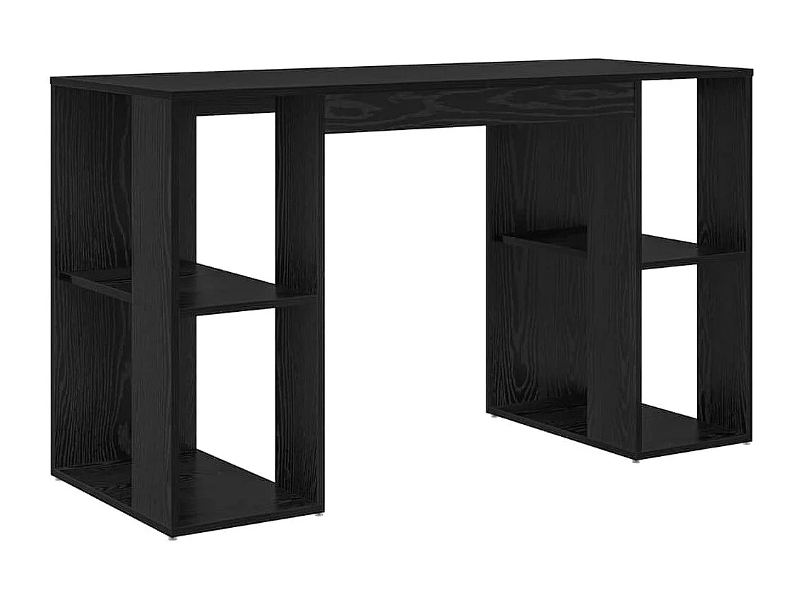 Bureau avec Rangement Chêne noir 130 x 50,5 x 75 cm