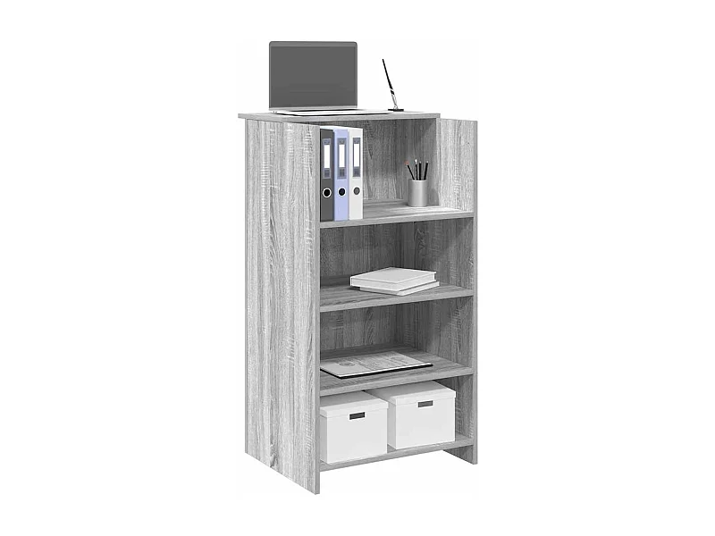 Sonoma grijze receptiebalie 55x50x103,5 cm bewerkt hout