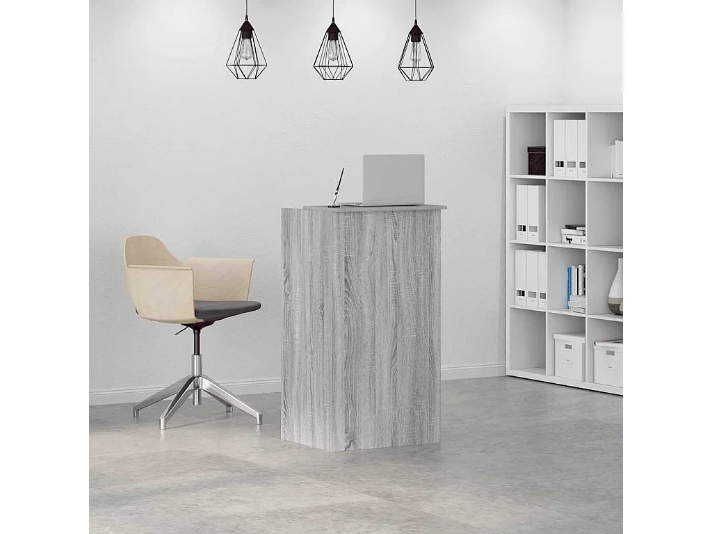 Bureau de réception sonoma gris 55x50x103,5 cm bois ingénierie
