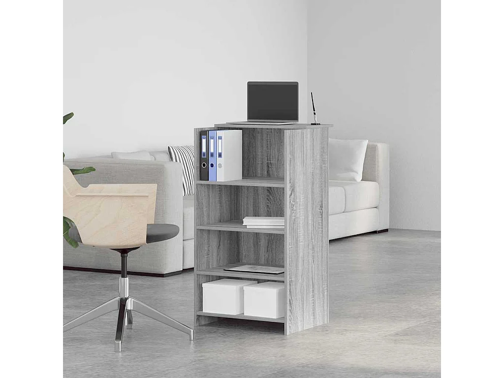 Bureau de réception sonoma gris 55x50x103,5 cm bois ingénierie