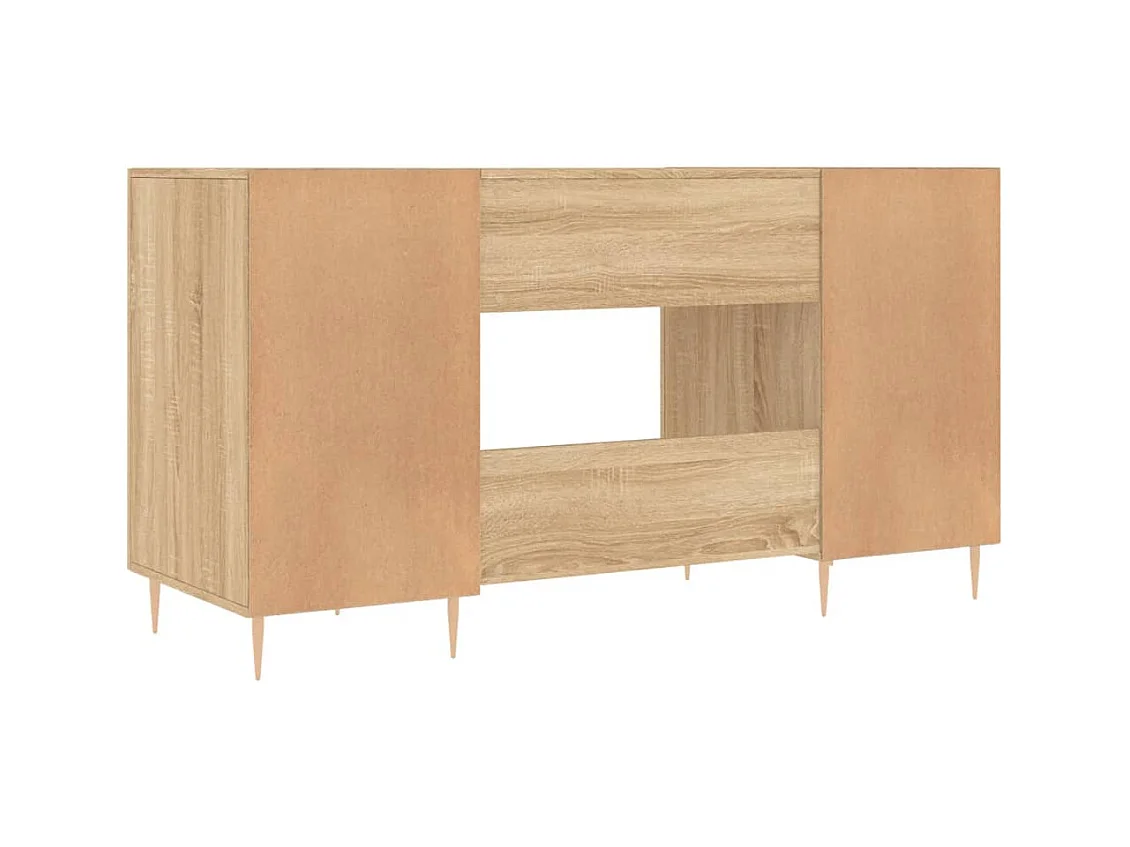 Bureau chêne sonoma 140x50x75 cm bois d'ingénierie