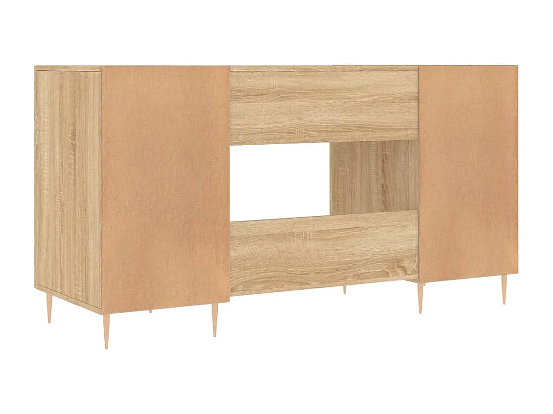 Bureau chêne sonoma 140x50x75 cm bois d'ingénierie