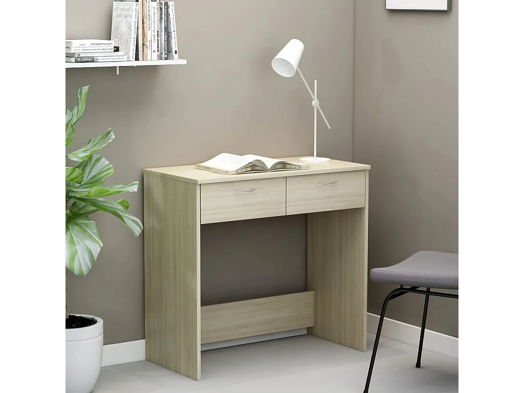 Scrivania in rovere Sonoma 80x40x75 cm in truciolato