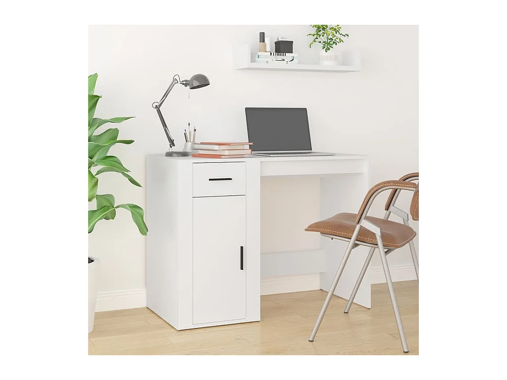 Wit bureau 100x49x75 cm bewerkt hout