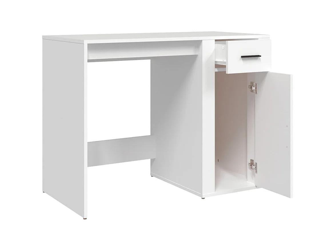 Wit bureau 100x49x75 cm bewerkt hout