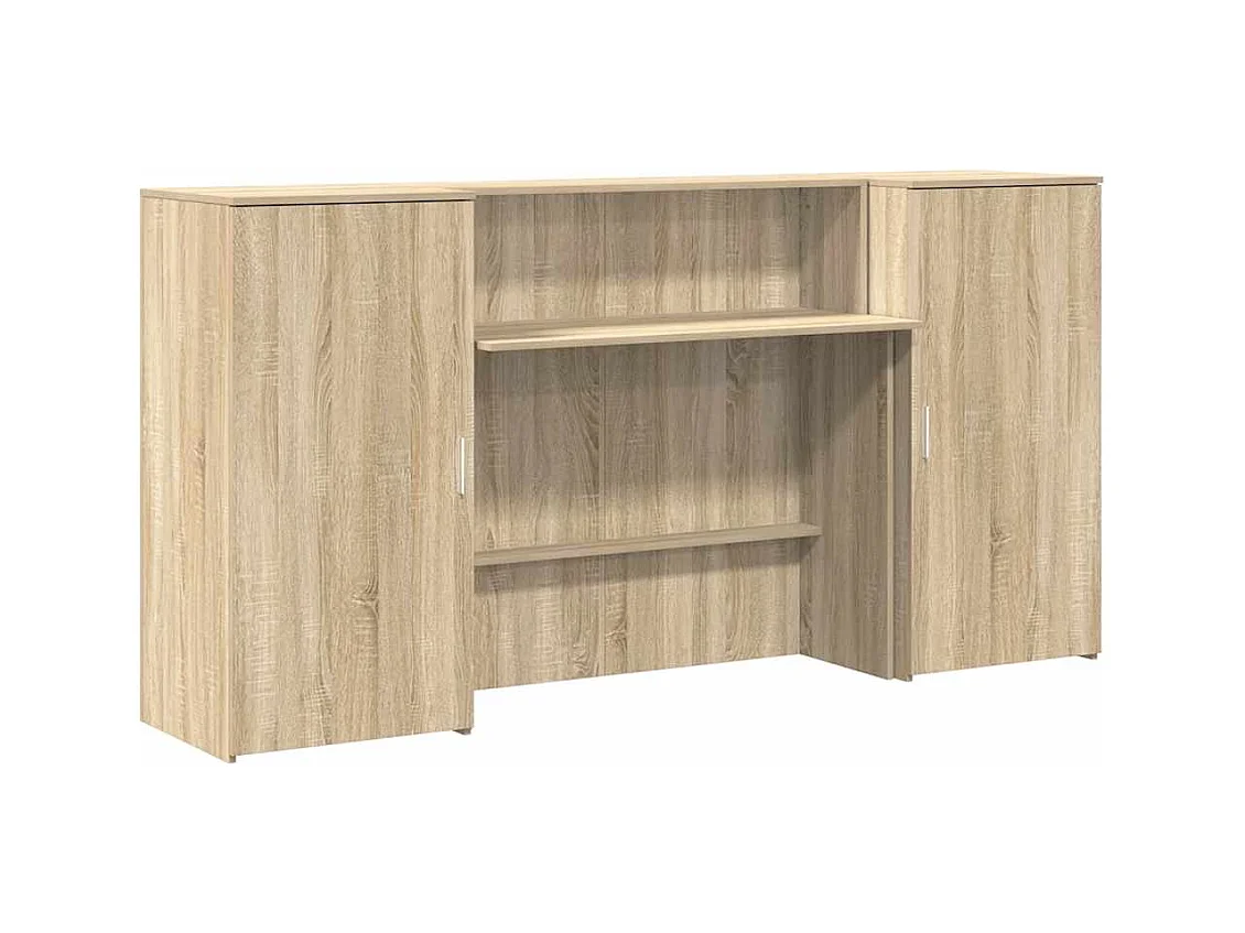Bureau réception chêne sonoma 200x50x103,5 cm bois d'ingénierie