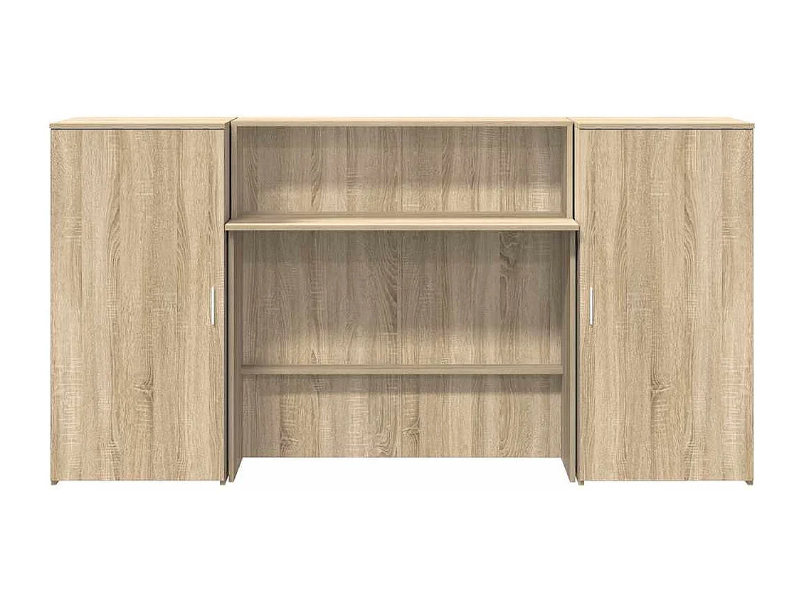 Bureau réception chêne sonoma 200x50x103,5 cm bois d'ingénierie