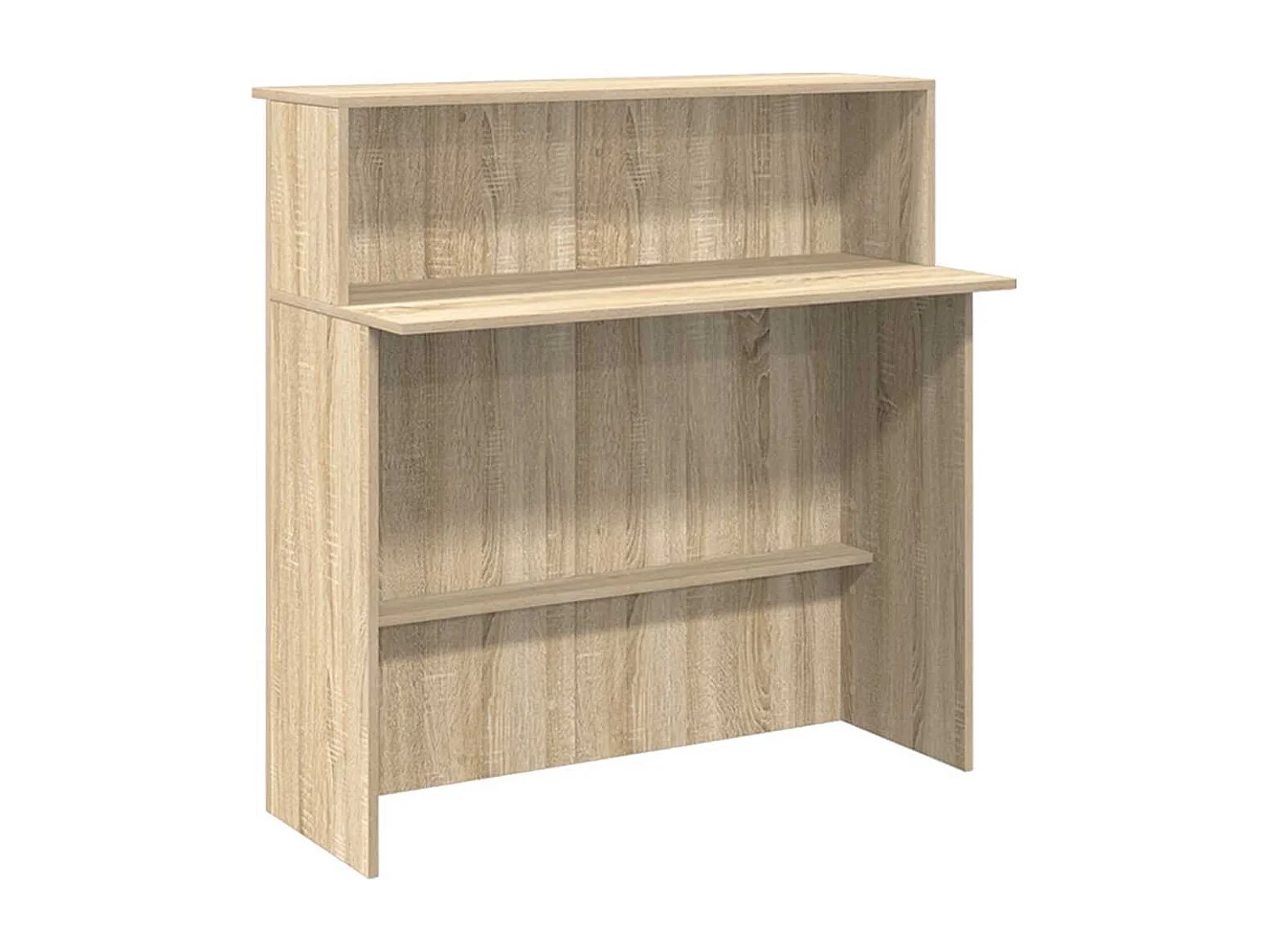 Bureau réception chêne sonoma 200x50x103,5 cm bois d'ingénierie