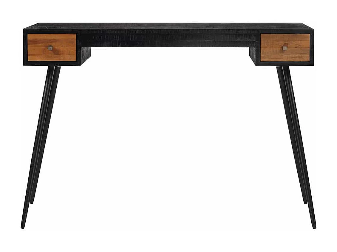 Scrivania 117x56,5x75 cm in massello di teak recuperato