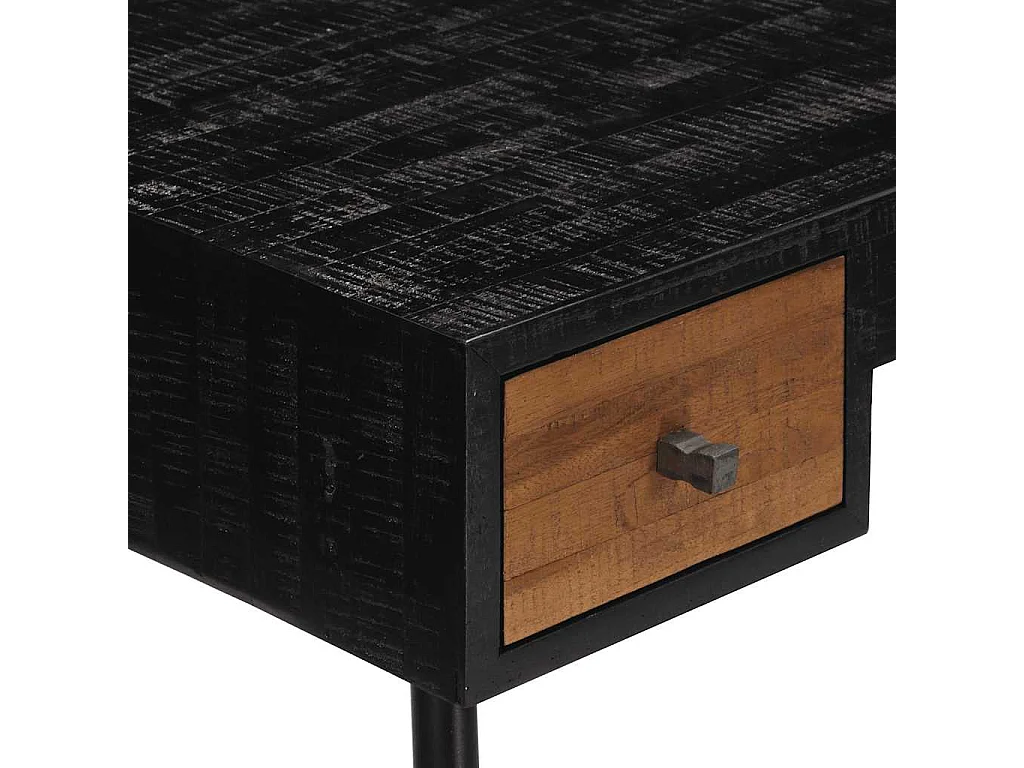 Scrivania 117x56,5x75 cm in massello di teak recuperato