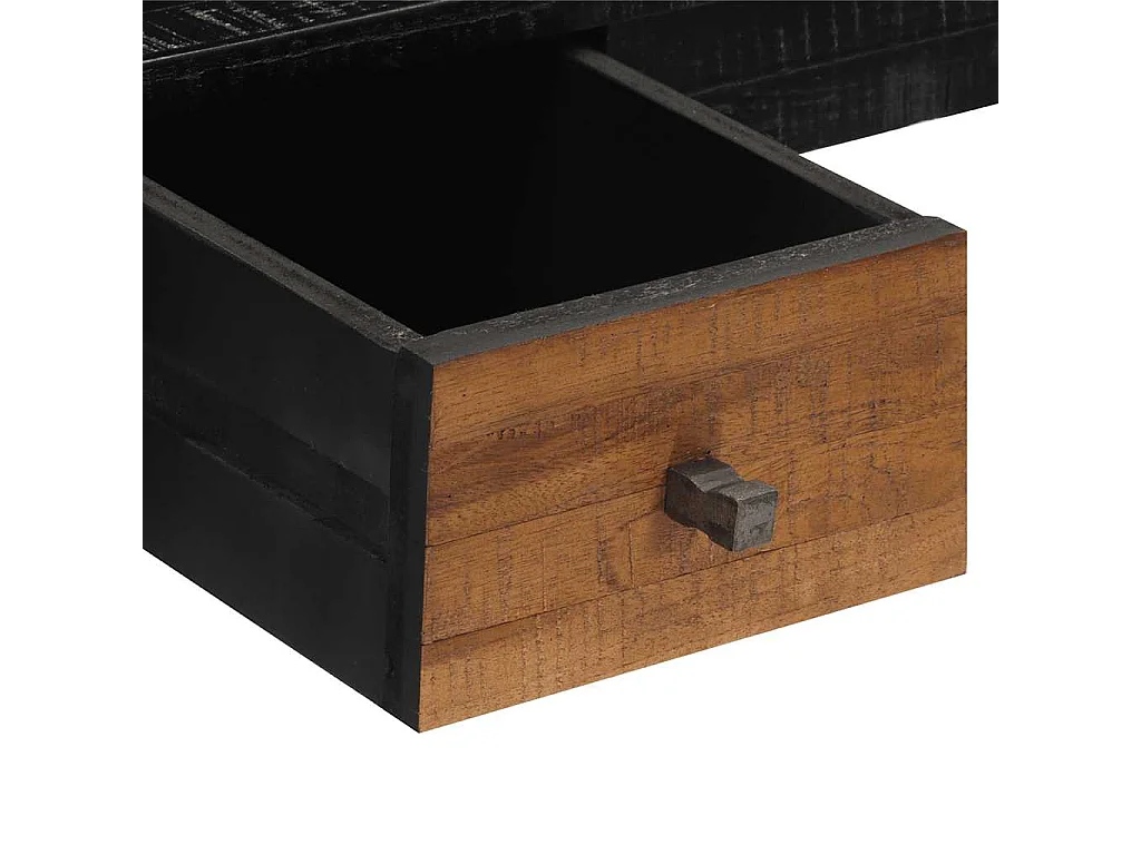 Scrivania 117x56,5x75 cm in massello di teak recuperato