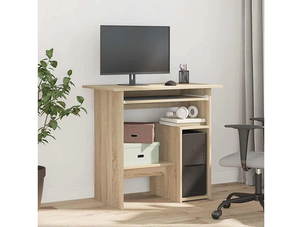 Scrivania in rovere Sonoma 80x45x74 cm in legno ingegnerizzato