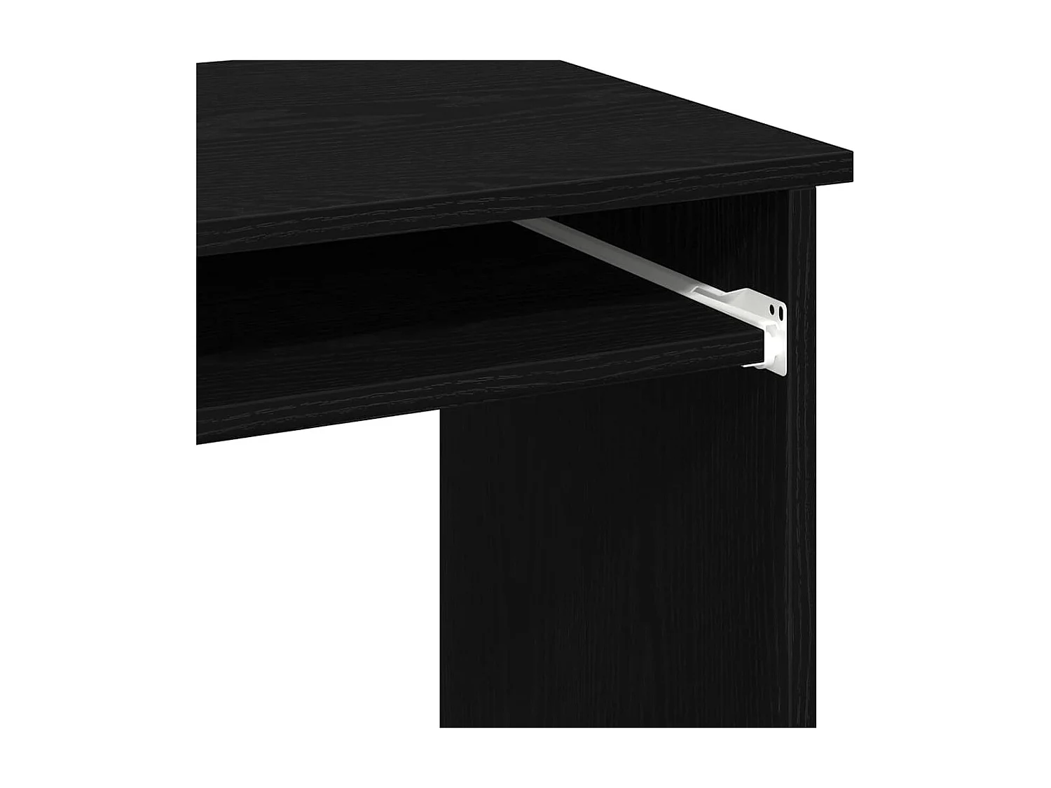 Bureau avec étagères noir 84x40x78 cm bois d'ingénierie