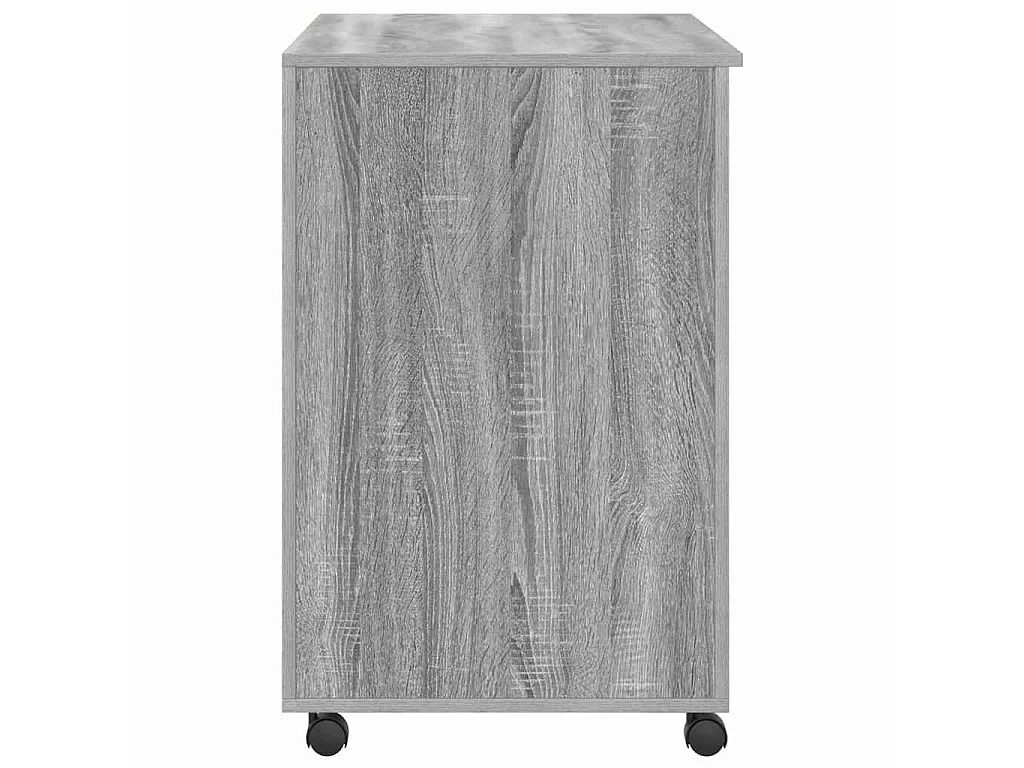 Bureau avec roulettes Gris 91 x 50 x 77 cm Bois d'ingénierie
