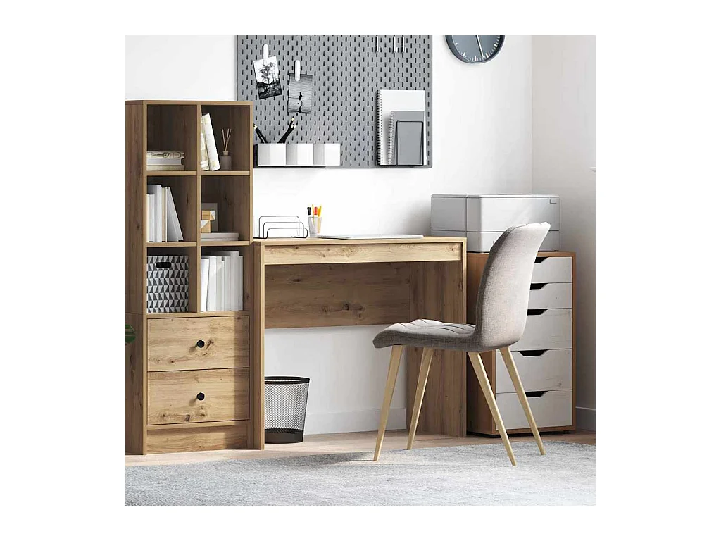 Bureau chêne artisanal 90 x 40 x 76 cm Bois d'ingénierie