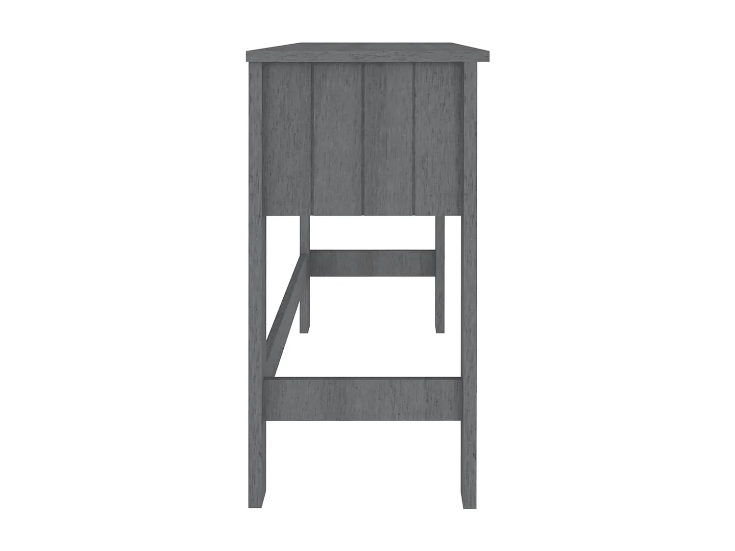Escritorio HAMAR Gris Oscuro 110x40x75 cm Madera Maciza de Pino
