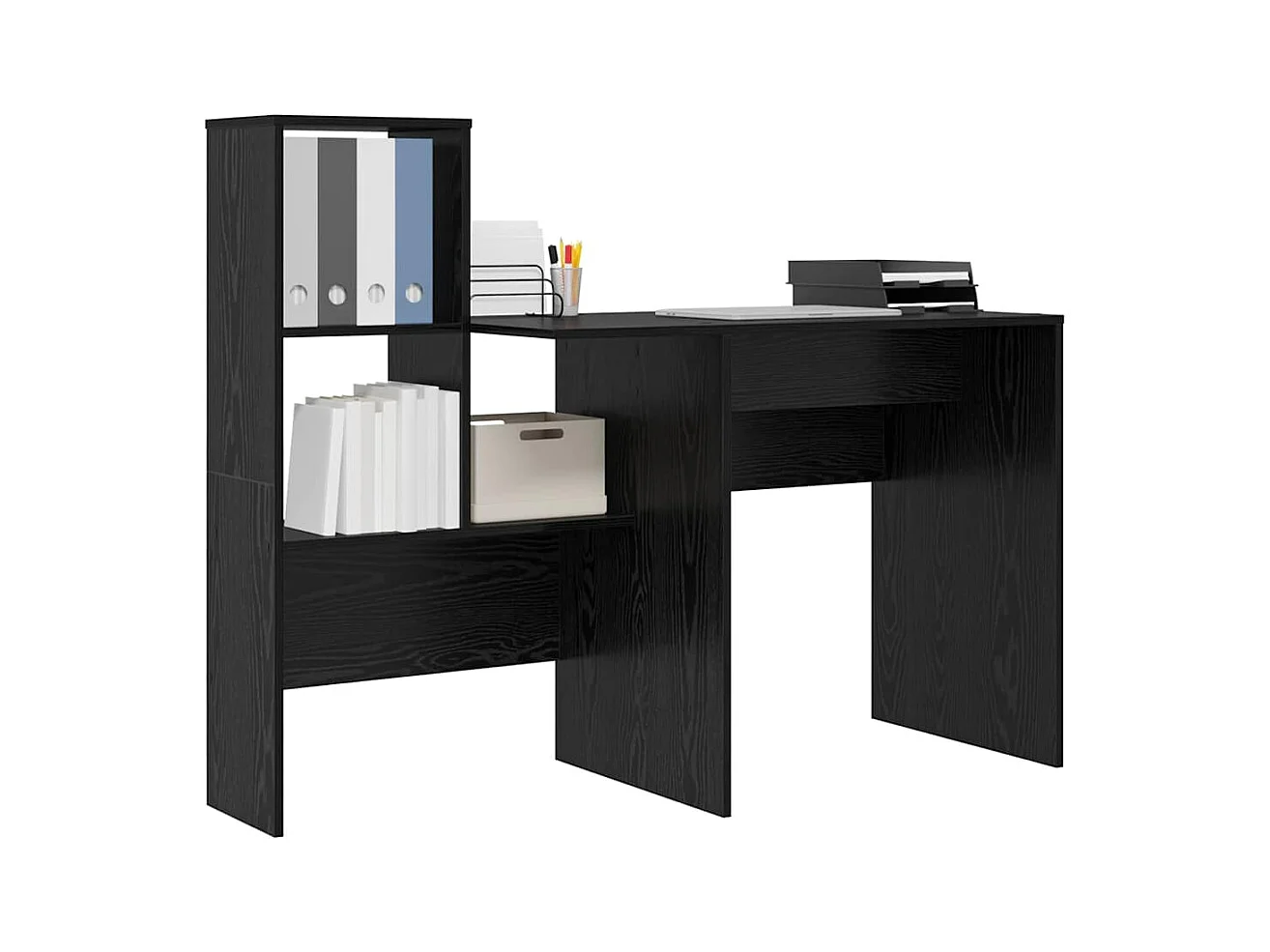 Bureau Chêne noir 131,5 x 50 x 106,5 cm Bois d'ingénierie