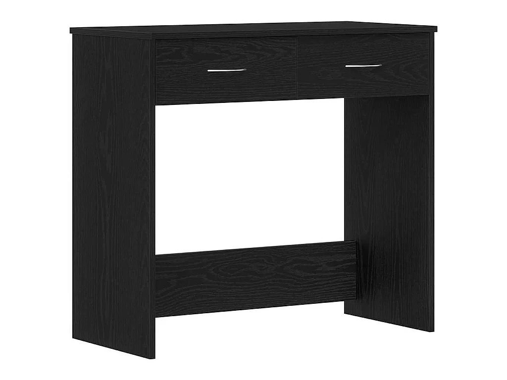 Scrivania in rovere nero 80 x 40 x 75 cm in legno ingegnerizzato