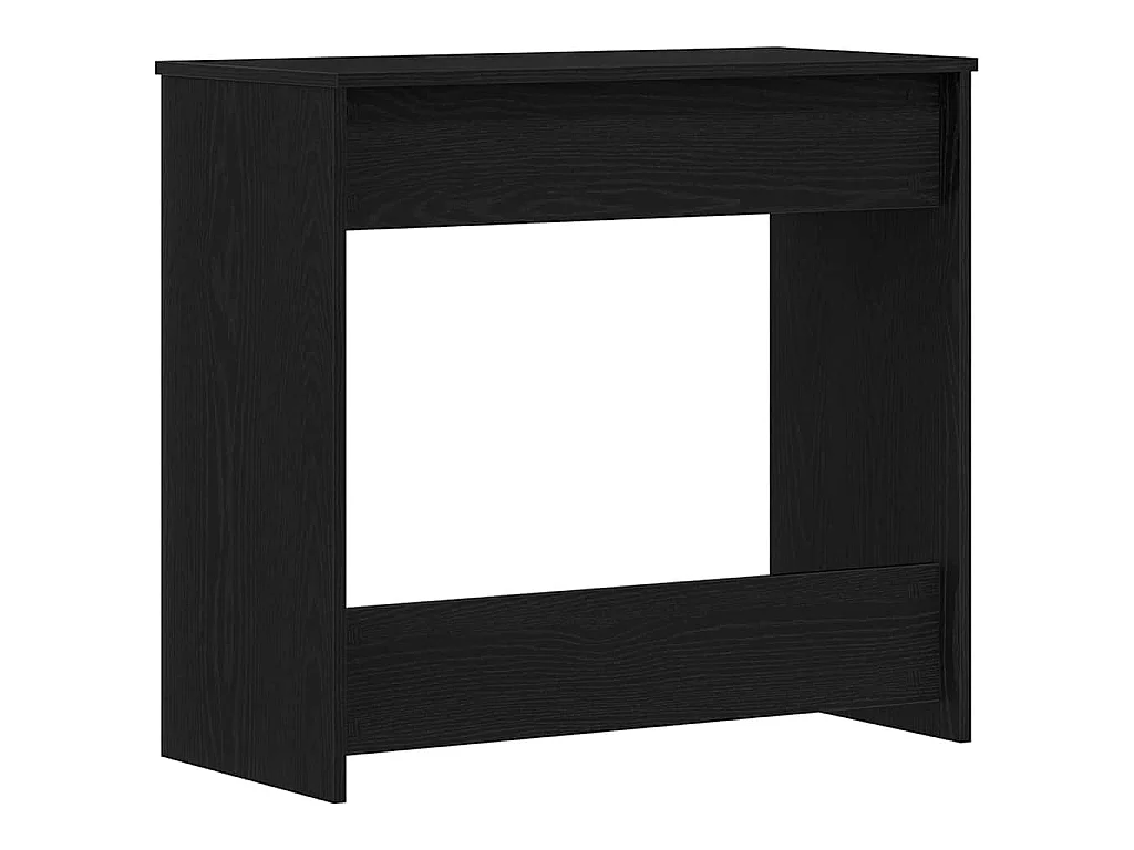 Scrivania in rovere nero 80 x 40 x 75 cm in legno ingegnerizzato