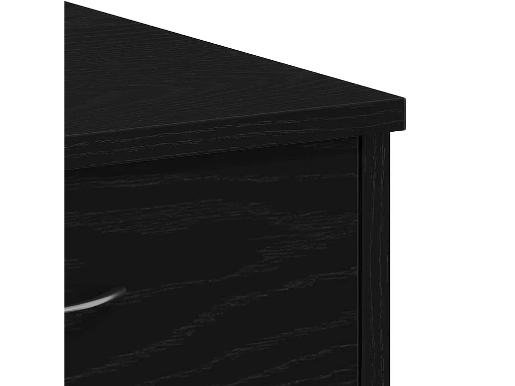 Scrivania in rovere nero 80 x 40 x 75 cm in legno ingegnerizzato
