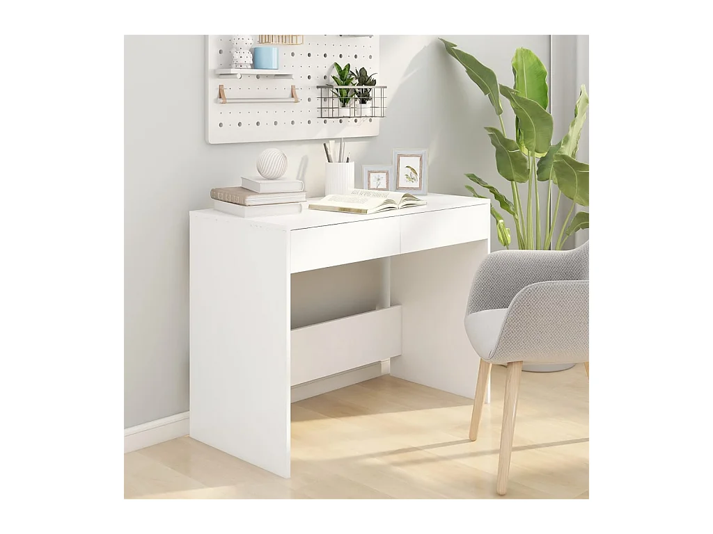 Wit bureau 101x50x76,5 cm spaanplaat