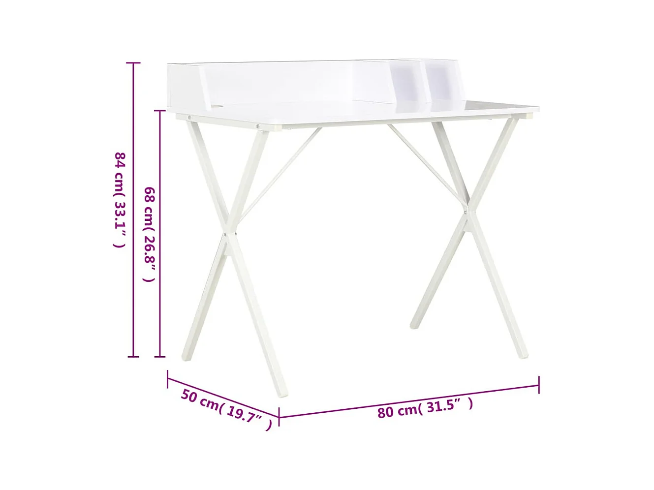 Bureau Blanc 80x50x84 cm