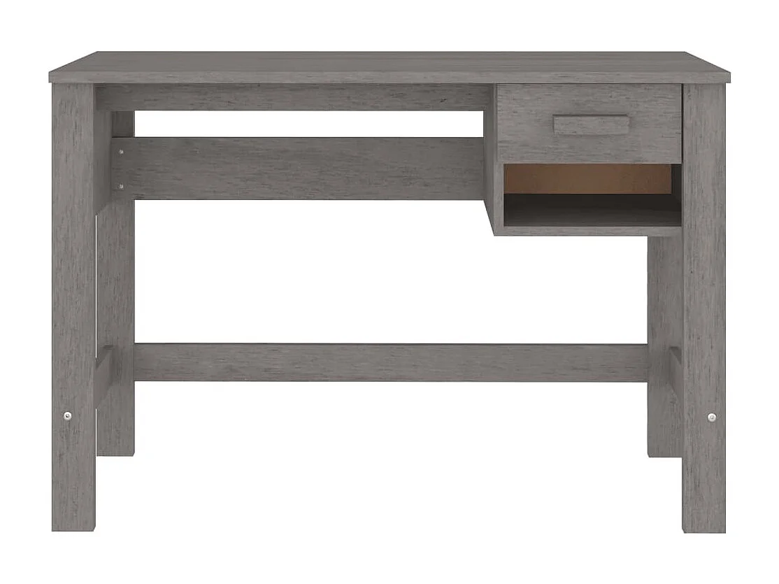 Escritorio HAMAR Gris Claro 110x40x75 cm Madera Maciza de Pino