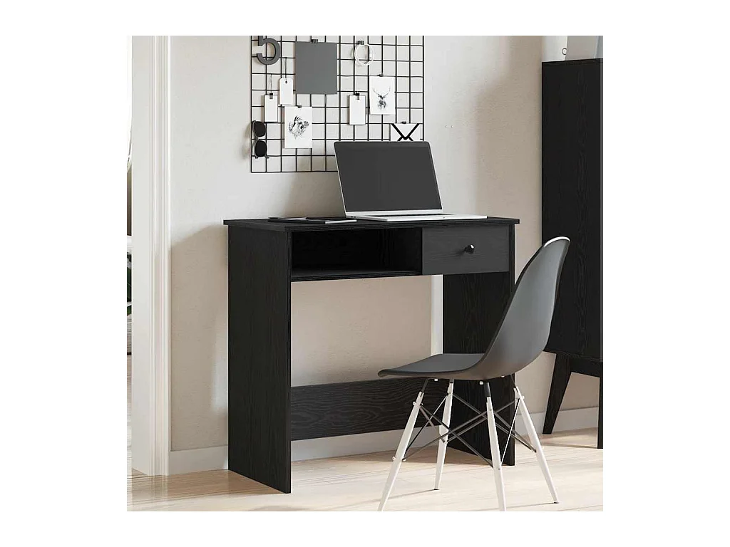 Bureau Noir 80x40x75 cm Aggloméré