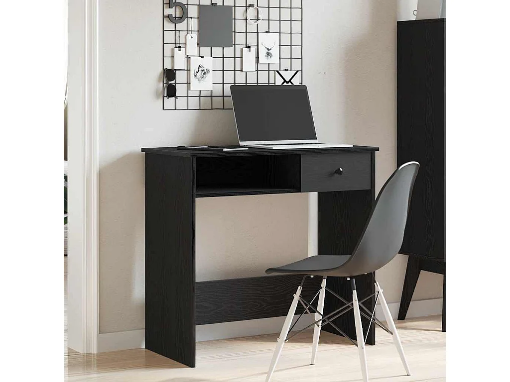 Bureau Noir 80x40x75 cm Aggloméré