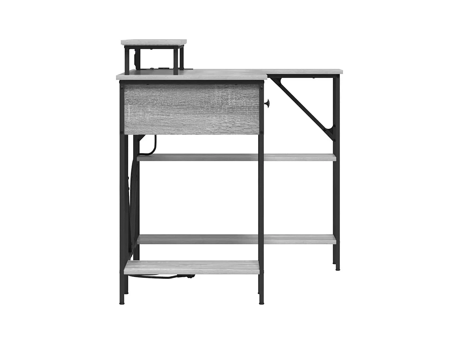 Bureau Sonoma gris 120 x 79 x 86.5 cm Bois d'ingénierie