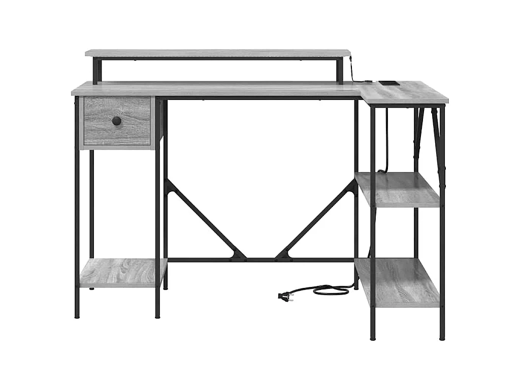 Scrivania Sonoma Grey 120 x 79 x 86,5 cm in legno ingegnerizzato