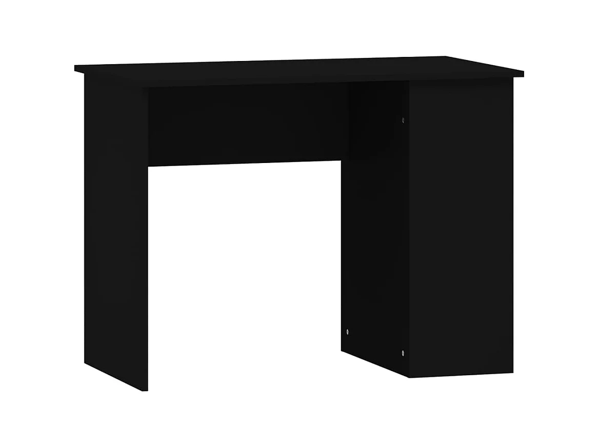 Zwart bureau 100x55x75 cm bewerkt hout