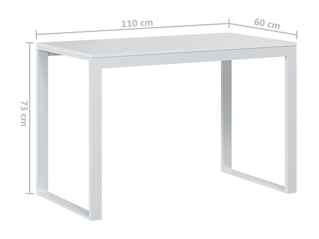 Escritorio de ordenador blanco 110x60x73 cm aglomerado